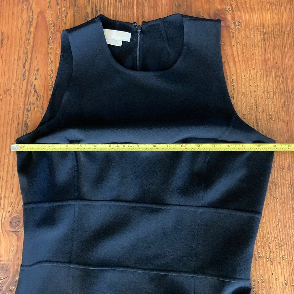 Michael Kors Italian Made Black Stretch Sleeveless Sheath Dress Size 12